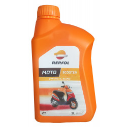 Huile moteur moto scooter 2 temps 1 litre Repsol