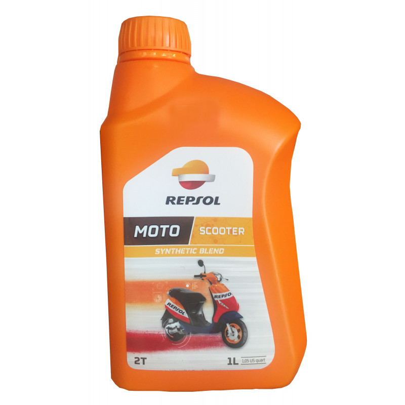 Huile moteur moto scooter 2 temps 1 litre Repsol