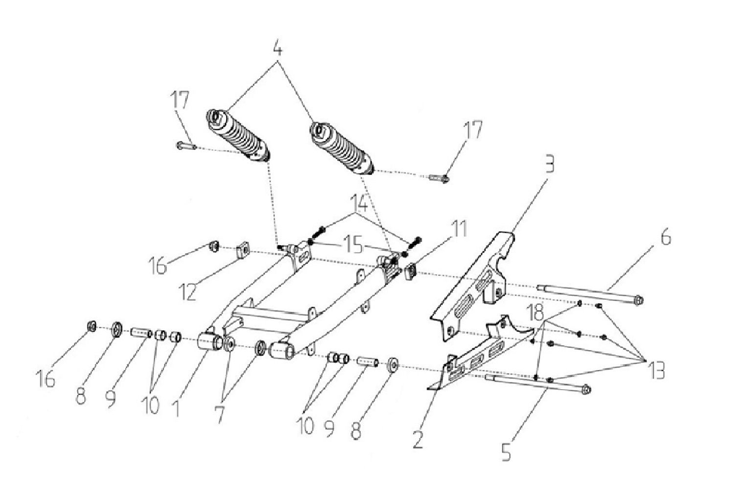 27 - Vue Bras oscillant                                                                                                         