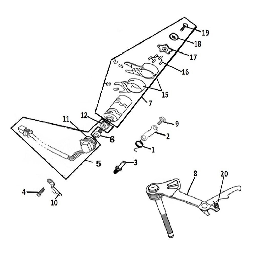 13 - Fourchette Et Tambour De Sélection De Vitesse                                                                              