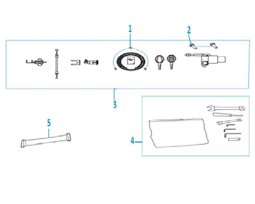 Kit serrure - batterie et trousse a outils                                                                                      