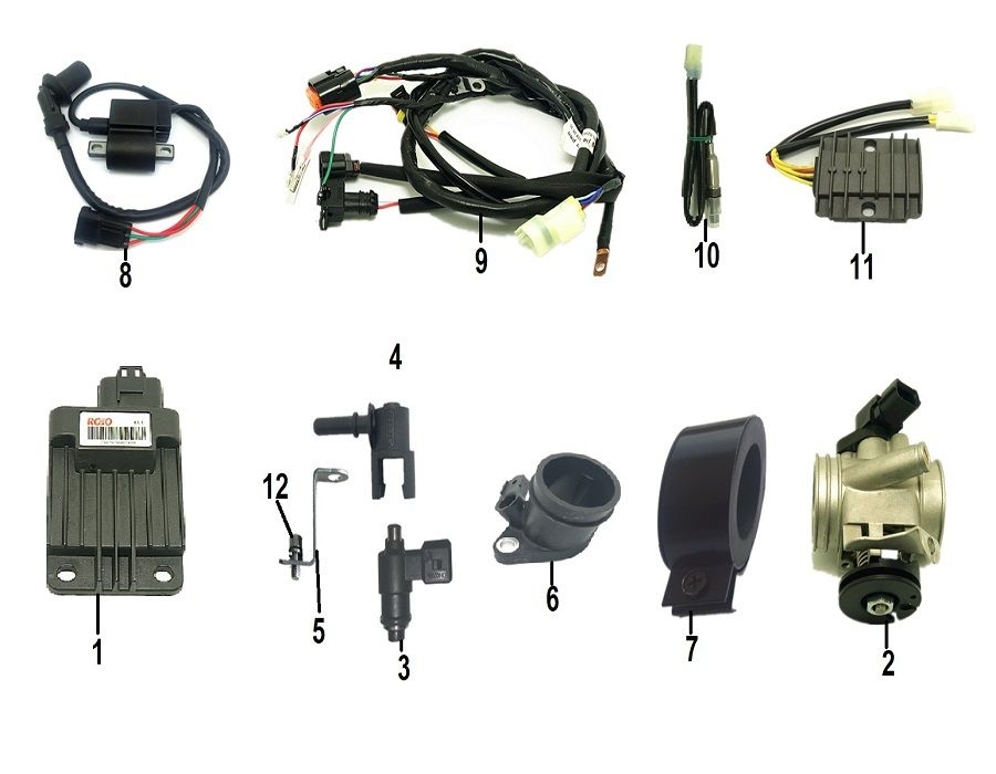 Vue Injection - composant electrique                                                                                            