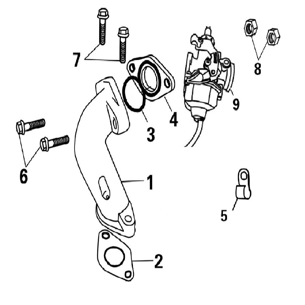 3 - Pipe admission et carburateur                                                                                               