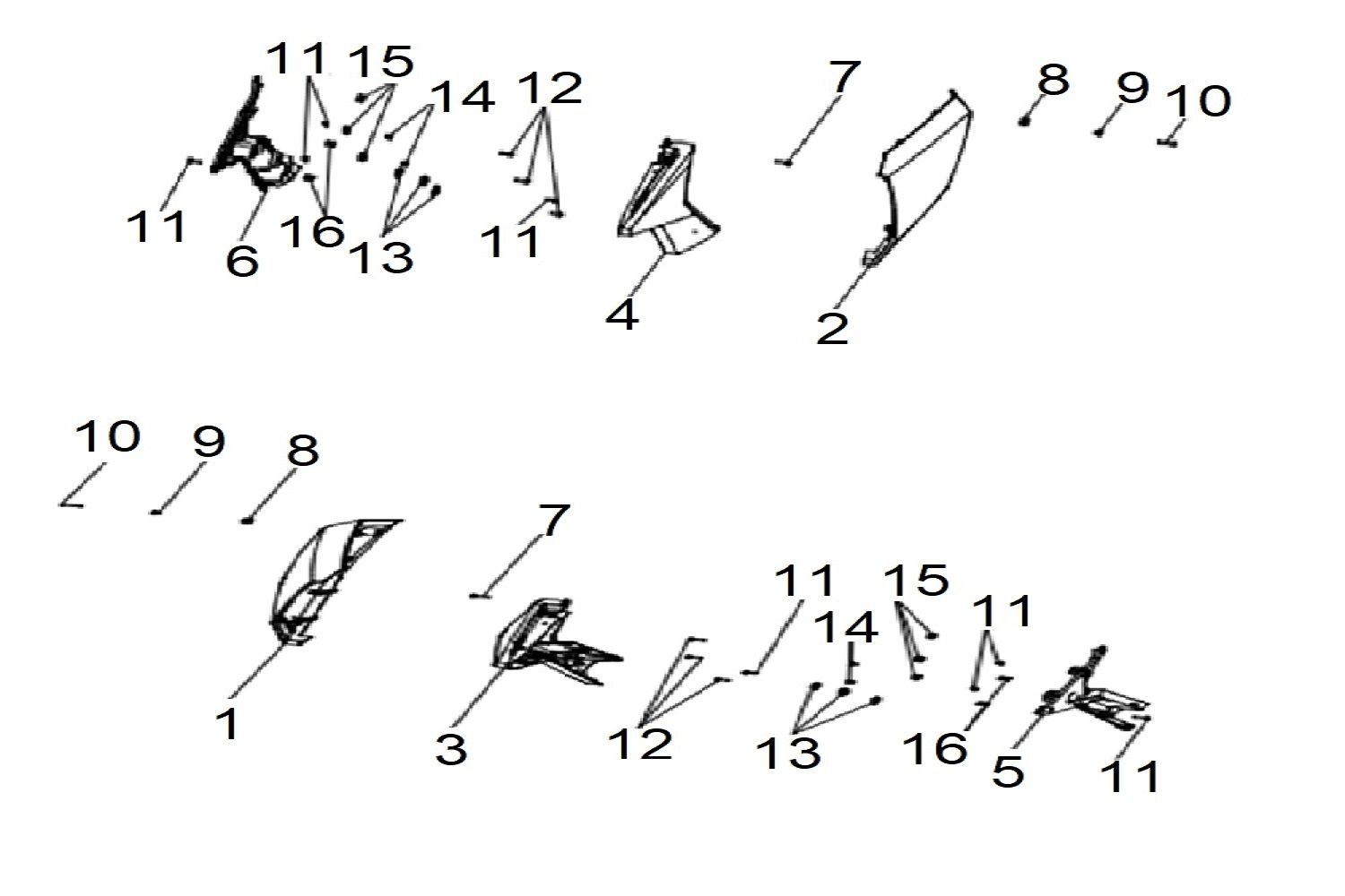 10 - VUE CARÉNAGE DE CLIGNOTANT ET CLIGNOTANT                                                                                   