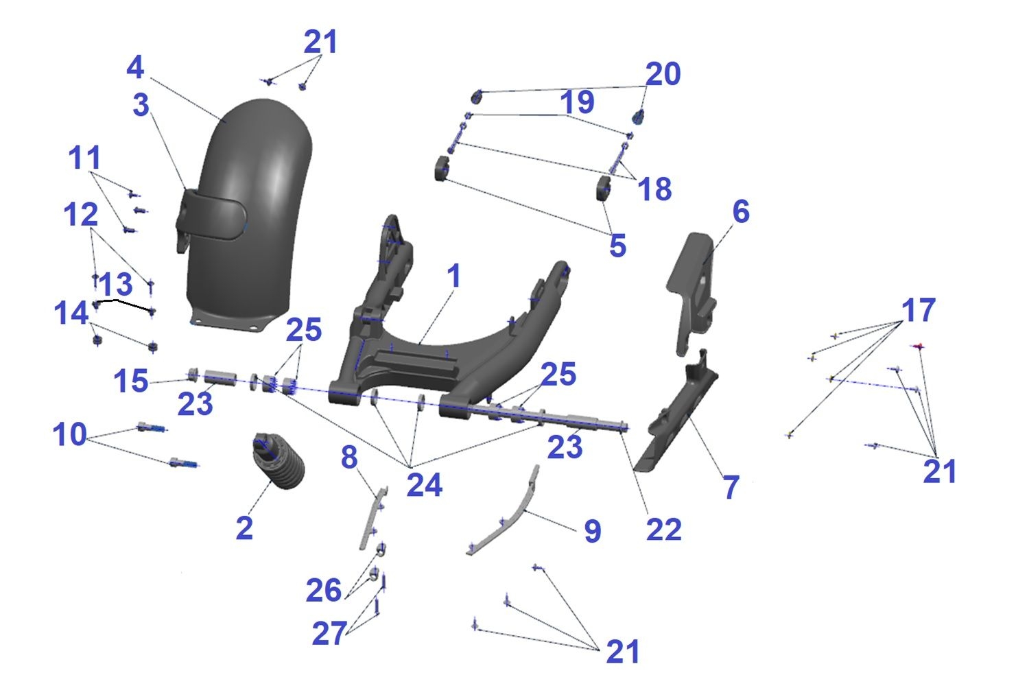 8 - Vue Bras oscillant