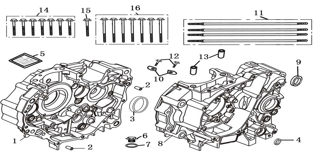 Vue carter moteur centraux                                                                                                      