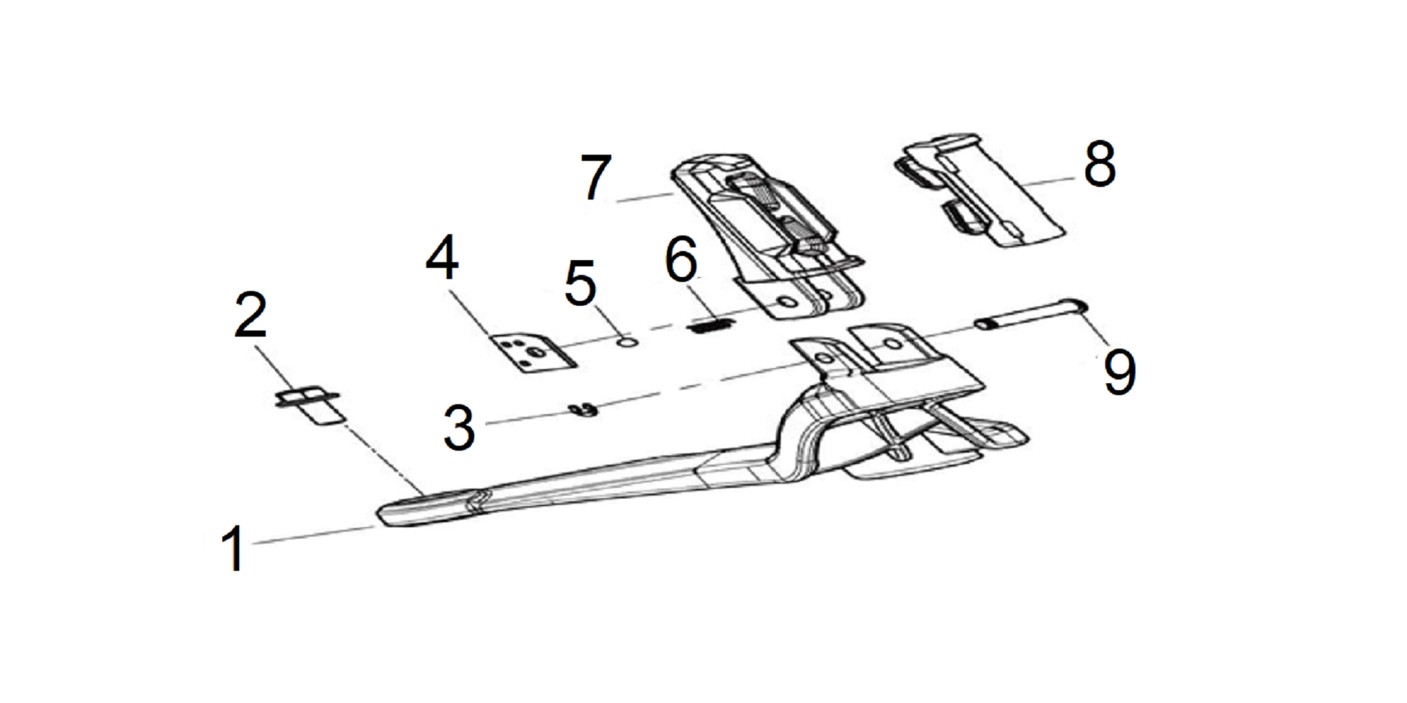 14 - VUE SUPPORT ET REPOSE PIED ARRIERE GAUCHE