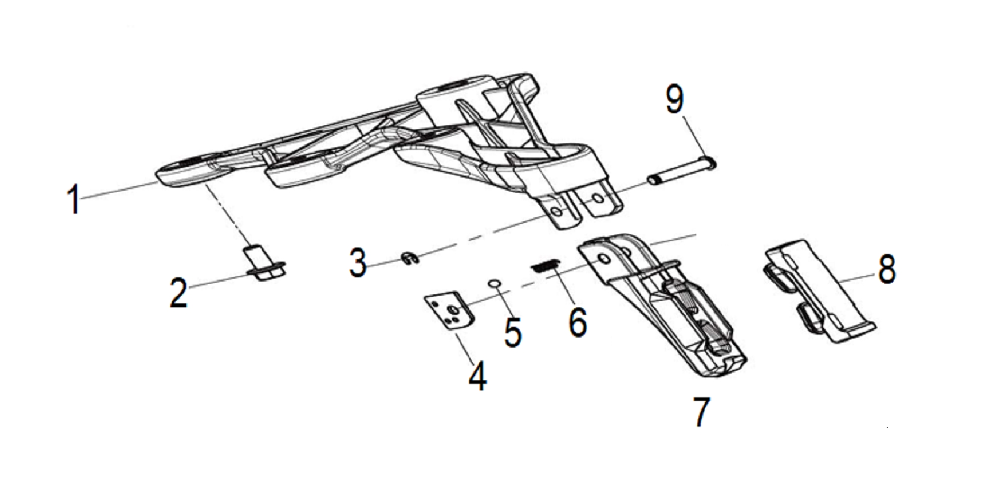 15 - VUE SUPPORT ET REPOSE PIED ARRIERE DROIT