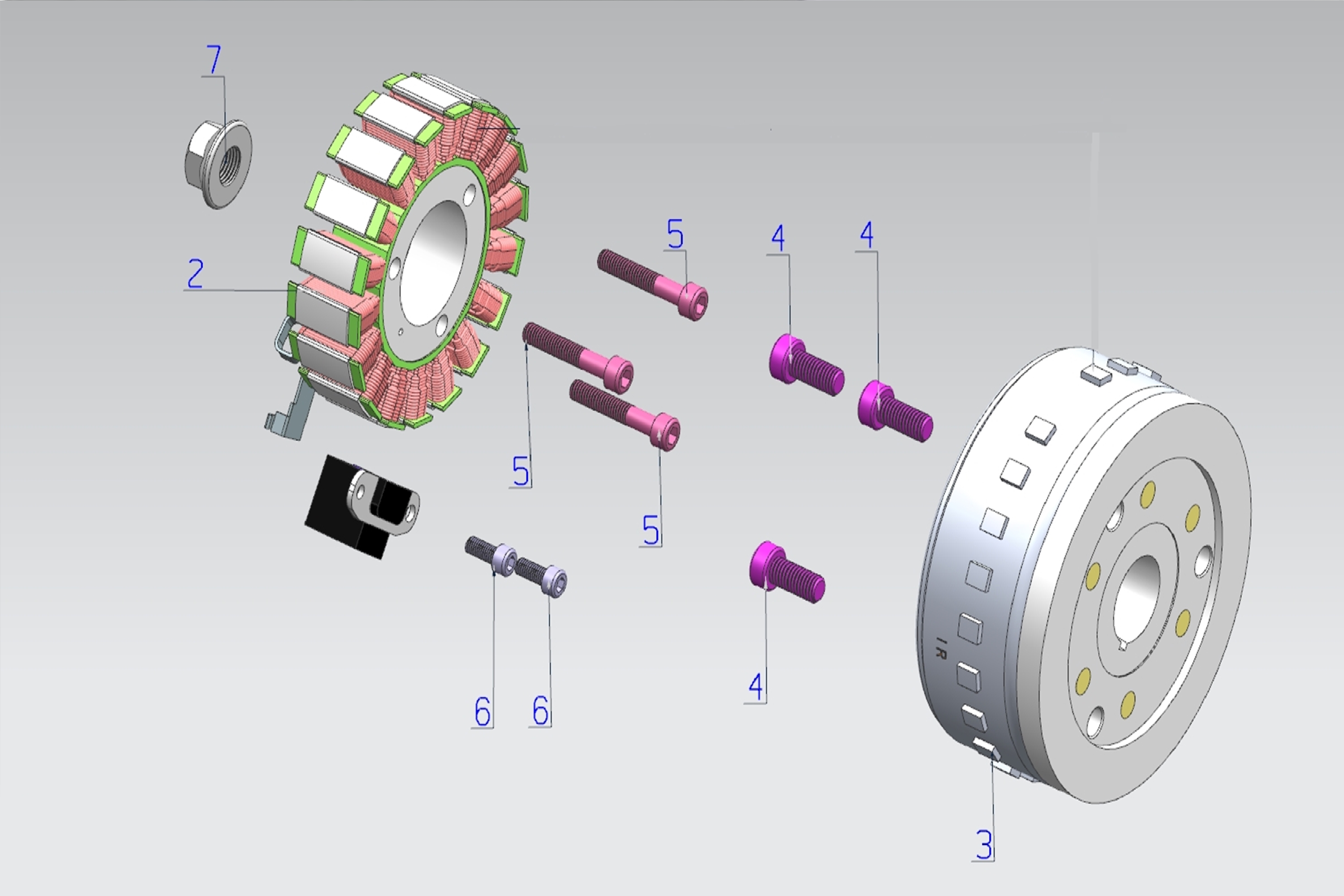 12 - Vue Rotor et stator