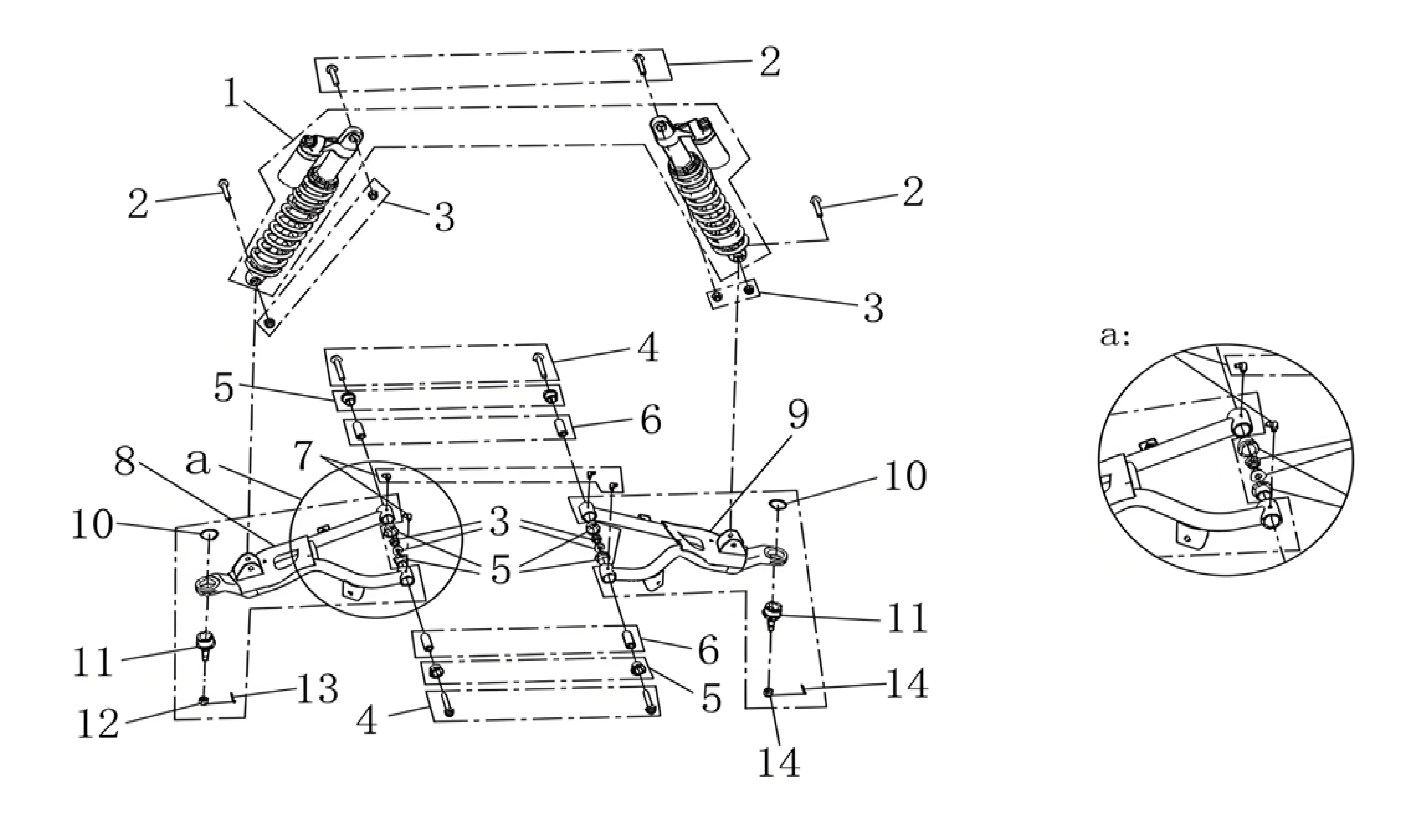 29 - Triangle inférieur et suspension avant